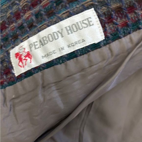 Vintage PEABODY HOUSE 100% Wool Crop Collarless Blazer, 11/12 - Picture 11 of 12